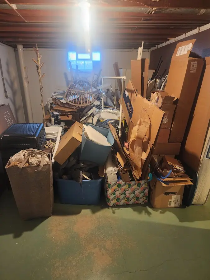 Roll-off dumpster container at job site for Roll Off Dumpster Rental in Rossmoor